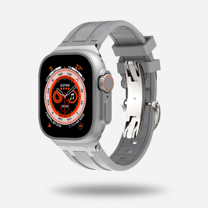 Titanium Clasp Rubber Band for Apple Watch