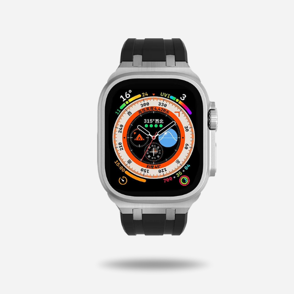 Rubber Band with Titanium Clasp for Apple Watch Ultra2